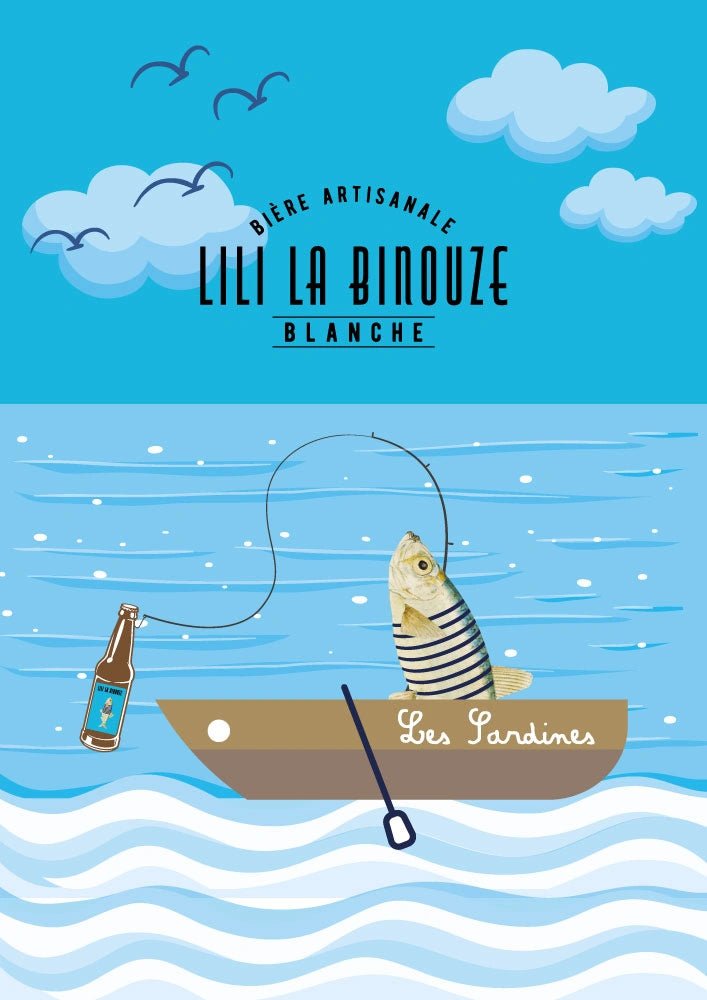 Affiche Lili la Binouze Blanche - La guinguette des Sardines