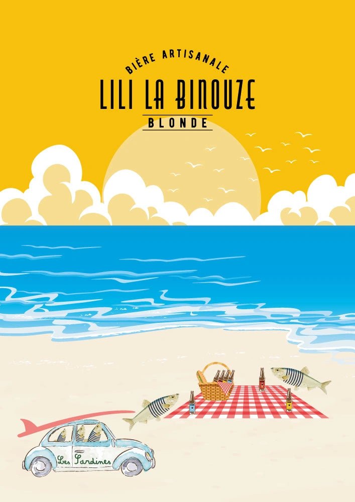 Affiche Lili la Binouze Blonde - La guinguette des Sardines